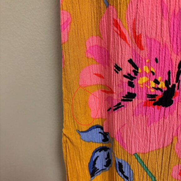 Billabong Womens Dress Size S Midi Button Floral Boho Beach Vacation Festival - Picture 8 of 13